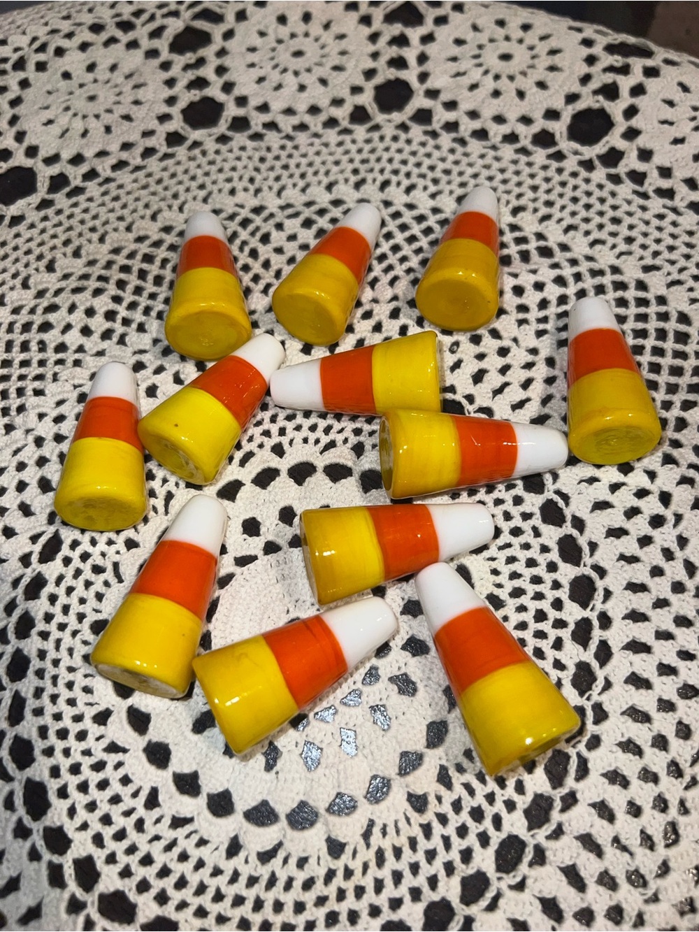 Vintage Lilian Vernon Glass Candy Corn